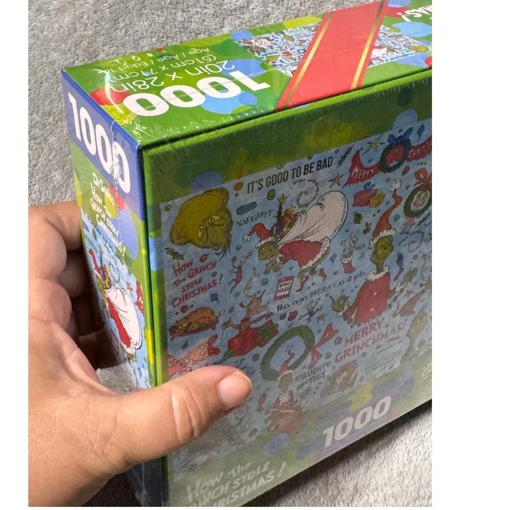 AQUARIUS HOW THE GRINCH STOLE CHRISTMAS! 1000 Pc‎ Jigsaw Puzzle Dr Seuss *NEW